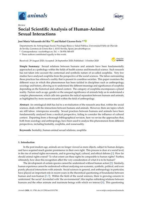 zoophilia|Social Scientific Analysis of Human.